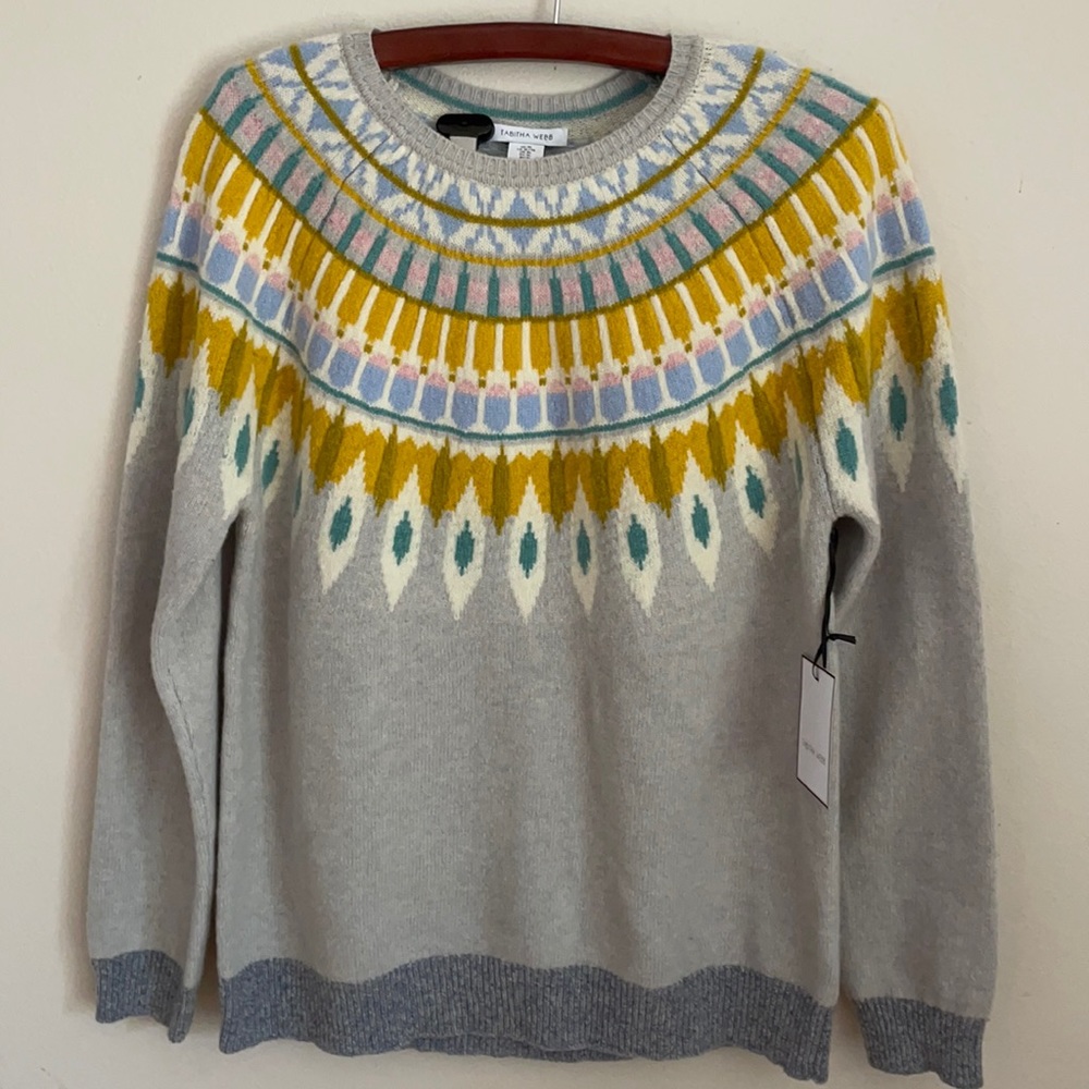 Tabitha Webb Wool Bland Fair Isle Sweater XL